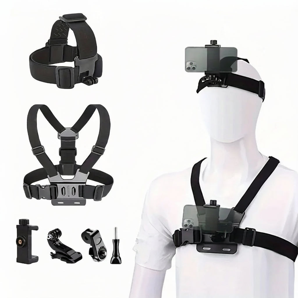 6-in-1 Phone & Action Camera Mount Harness Set