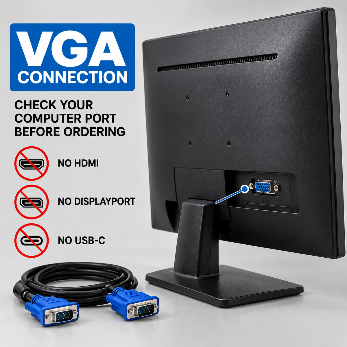 20-inch monitor VGA connection compatibility guide