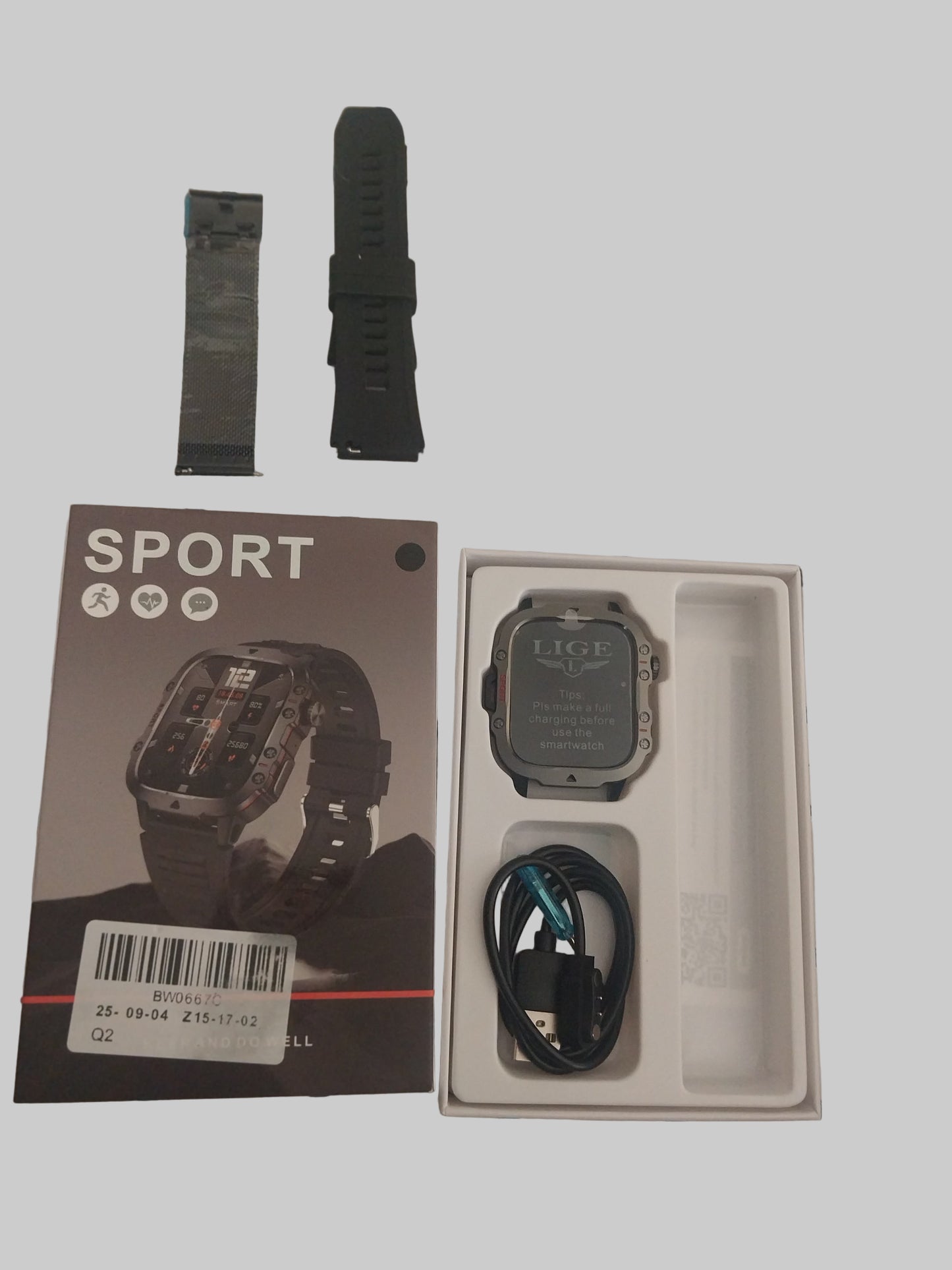 Waterproof Smart Fitness Watch with Heart Rate, Steps & Bluetooth Calling