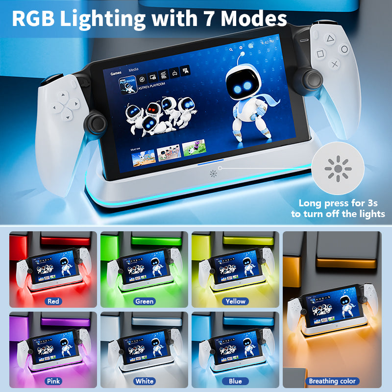 PS Portal Charging Dock – RGB 7-Mode Lighting | Tri-Protection Fast Charge Stand