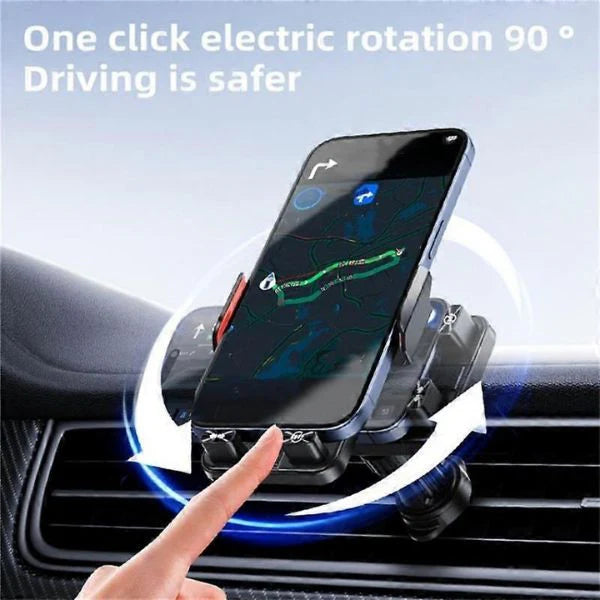 Smart Wireless Car Phone Holder – Auto-Clamp & 15W Fast Charging