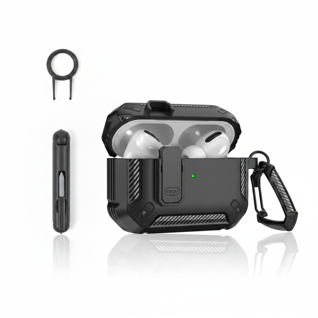 Black AirPods Pro Armor Case + Cleaning Kit