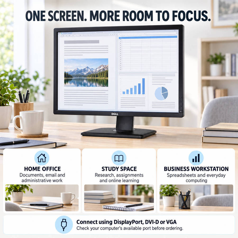 Dell computer monitor for home office and study