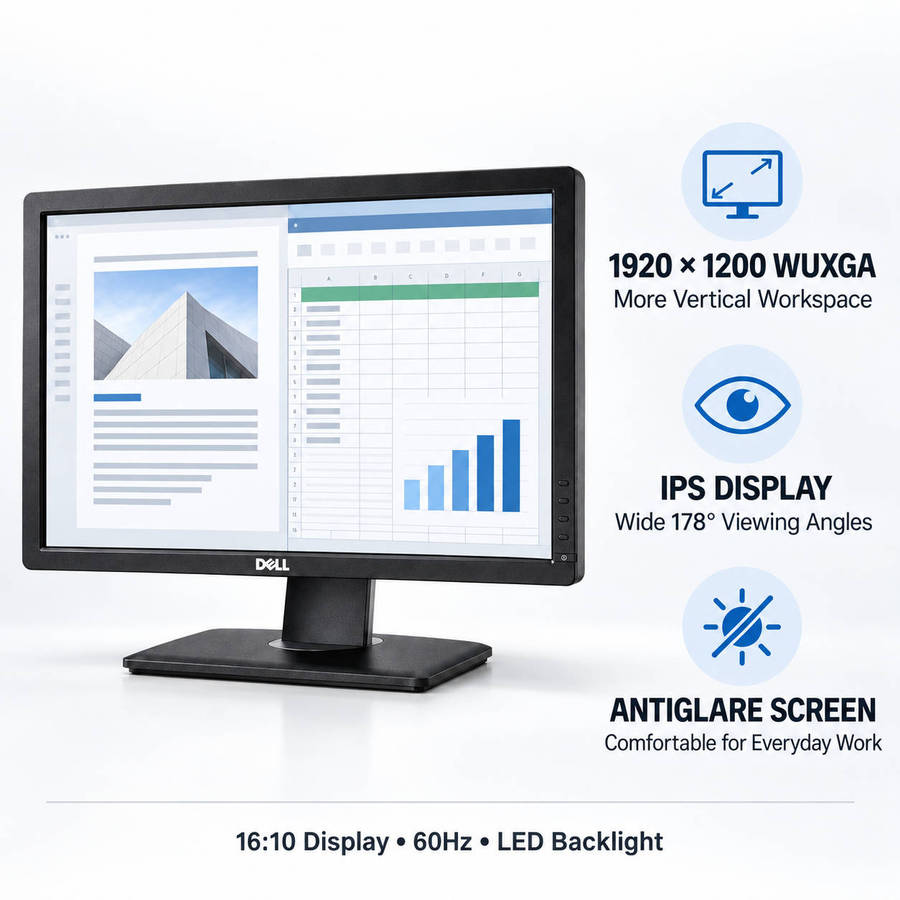 Dell WUXGA IPS monitor productivity features