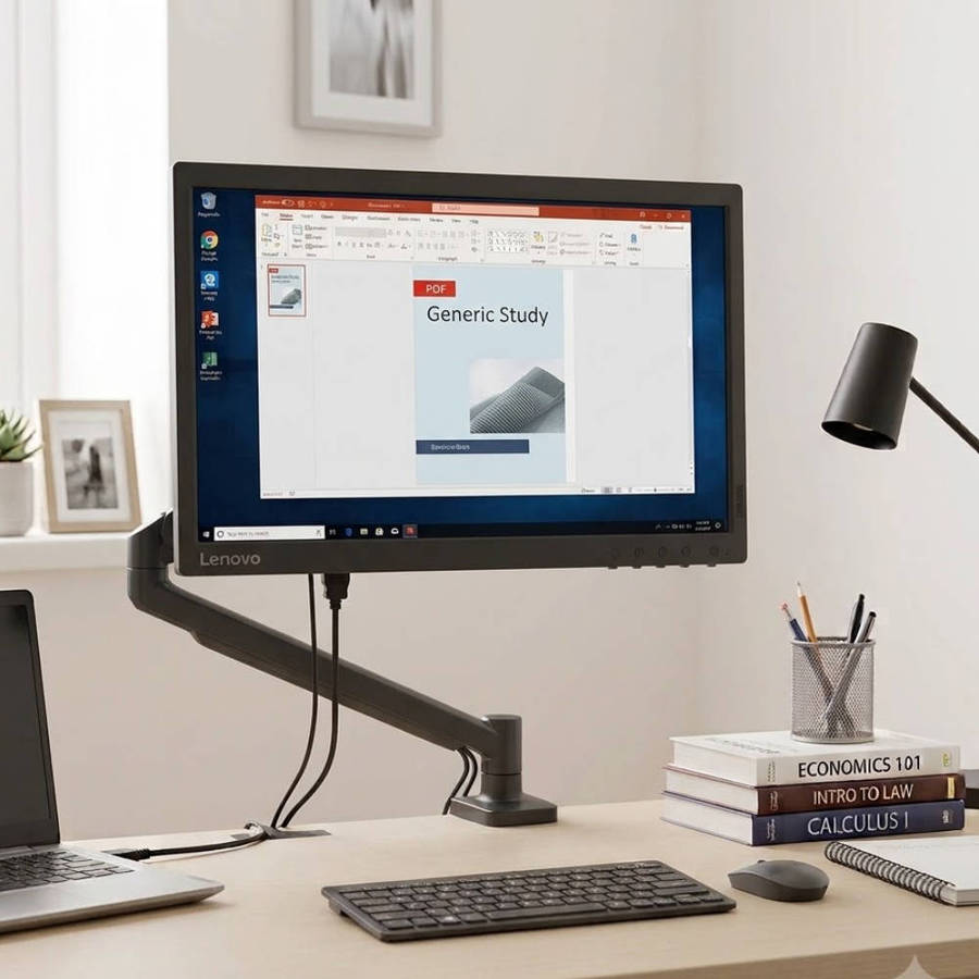 Lenovo ThinkVision T2054PC refurbished monitor workspace view