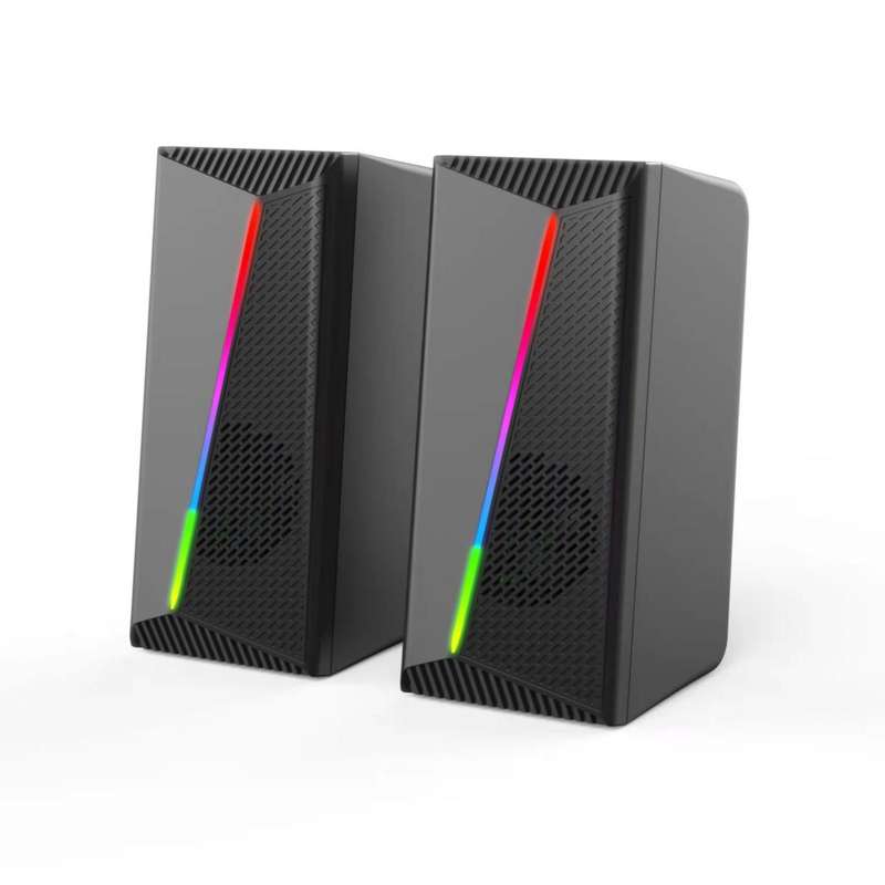 RGB Stereo Gaming Speakers – Powerful Sound with Color - Changing Lights - Leefair