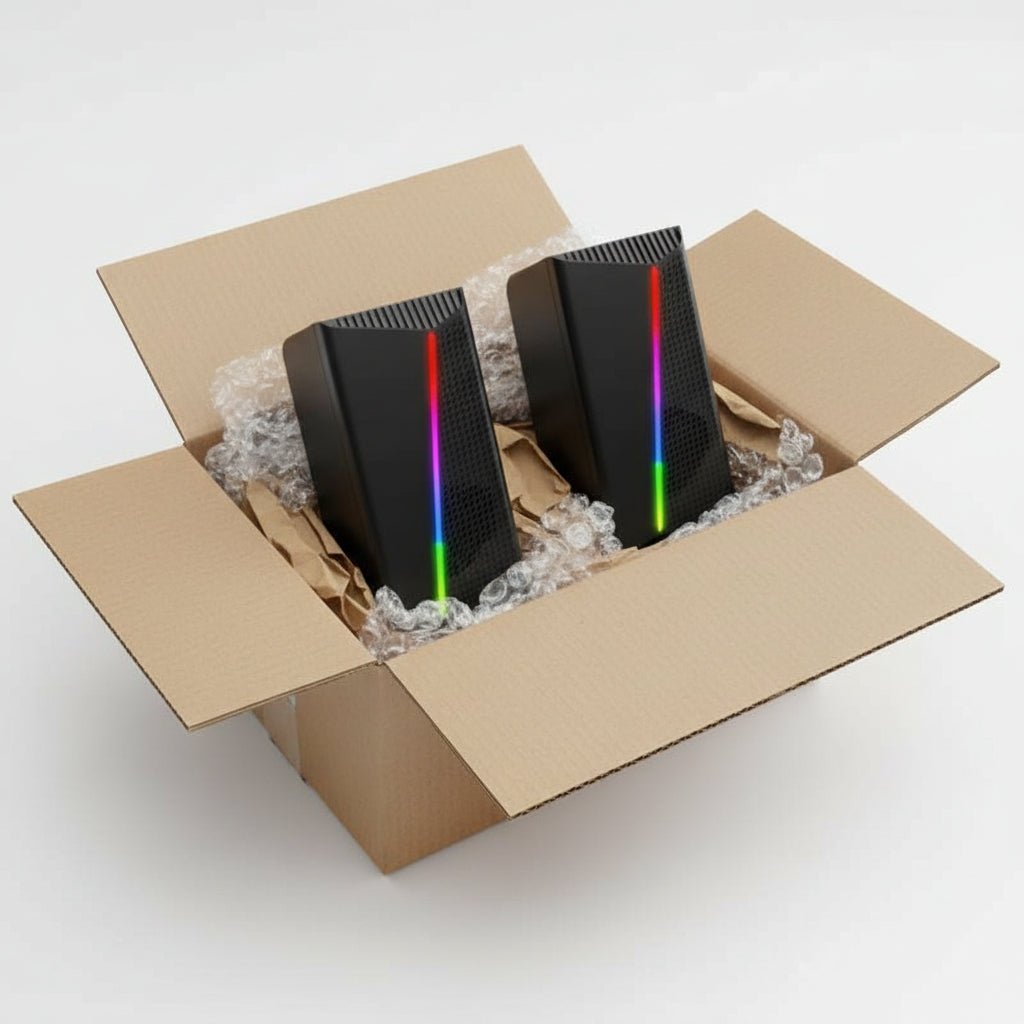 RGB Stereo Gaming Speakers – Powerful Sound with Color - Changing Lights - Leefair