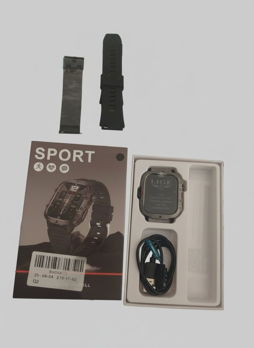 Waterproof Smart Fitness Watch with Heart Rate, Steps & Bluetooth Calling - Leefair