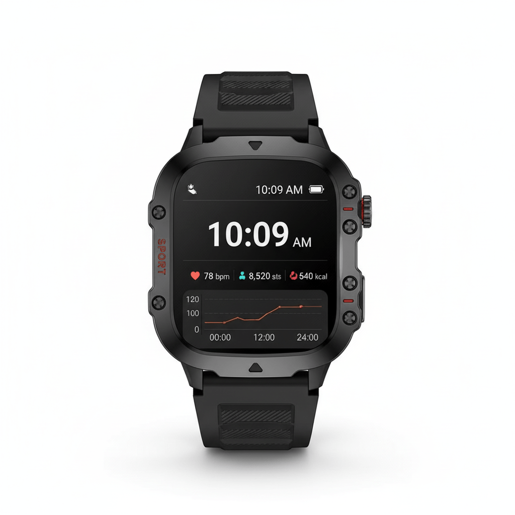 Waterproof Smart Fitness Watch with Heart Rate, Steps & Bluetooth Calling - Leefair